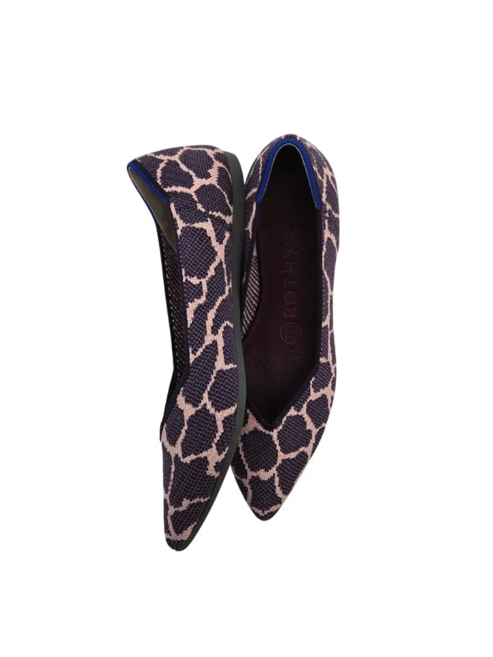 Rothy's The Point Violet Giraffe Pointed Toe Flats Size 6.5